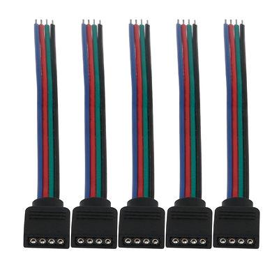 G73 Male 4P 4 Pins Connector With Cord Cable 85mm For 3528 5050 RGB LED Strip