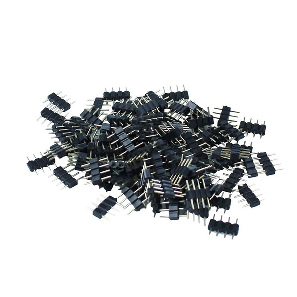 1000pcs/lot 4pin RGB connector, 4 pin needle, male type double 4pin, small part for LED RGB 3528 and 5050 strip free shipping