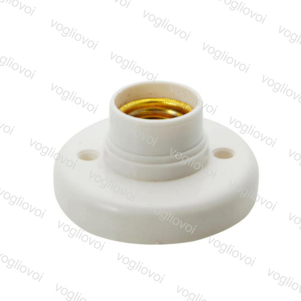 Lamp holder E27 Round Lamp Bulb Socket Bases White lamp holder flame retardant PBT Adapter Converter EPACKET