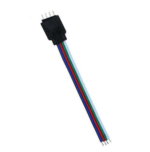 10pcs/lot RGB 4pin male connector cable wire for RGB led strip 4 pin led cable for RGB LED Controller