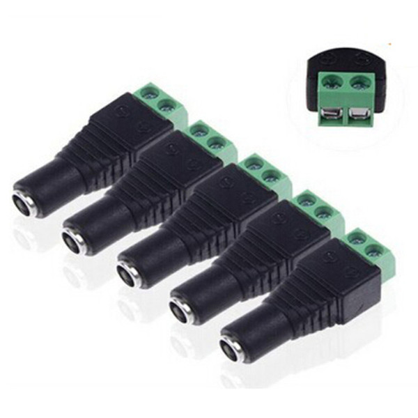 5.5 x 2.1 mm dc connector female & male dc power jack adapter for cctv camera or led strip