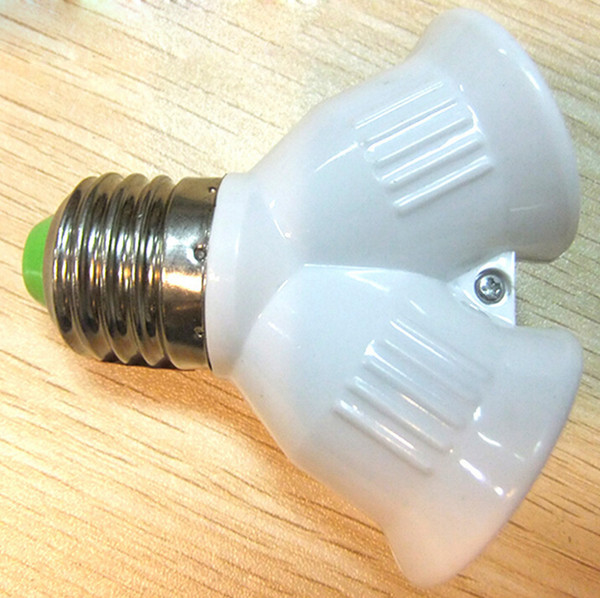 New E27 to 2 E27 Holder Light Lamp Bulb Adapter Converte 2E27 Lamp Holder Converter Corn Candle Ball Bulb lighting Use