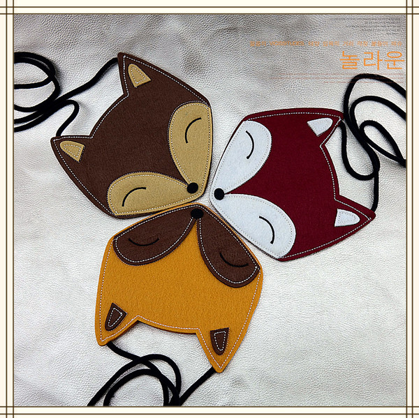 Free baby's Cartoon Korean cute fox bag HOT FOX purse Handbag wallet children girls Fashion cartoon Non-woven Bags L45 Free Ship