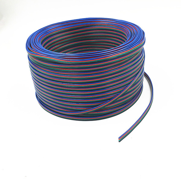 100M/Roll 4pin Extension Cable 22awg for RGB 3428 5050 5730 LED Strip PVC insulated Hookup Wire Tinned copper electric cable 5V12V 24V DC