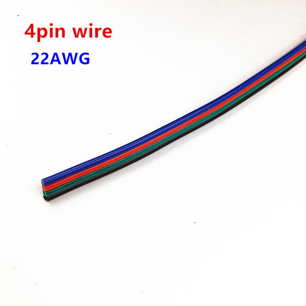 4pin Extension Cable 22awg for RGB 3428 5050 5730 LED Strip PVC insulated Hookup Wire Tinned copper electric cable 5V12V 24V DC