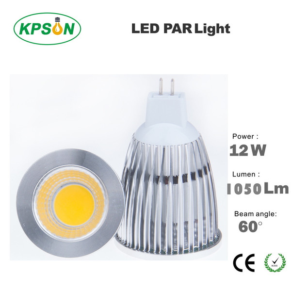 20pcs/lot High Power Led Light Bulbs Epistar COB chip E27 GU10 MR16 12W Dimmable Led Spot lights led downlight lamps replace 70-80W Halogen