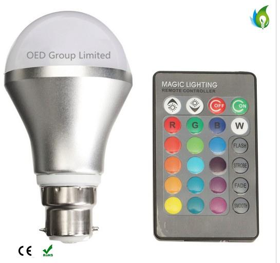 LED RGB Bulbs Magic Light Bulb with 16 Colors 3W 5W 10W 85-265V Changing Color Led Lights Led Lighting