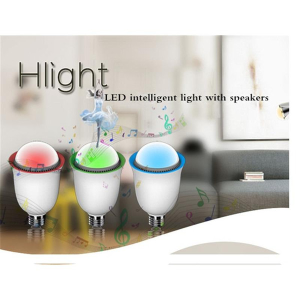 Phone APP Control Bluetooth Speakers Lamp Dimmable Music LED Lights RGB Speaker Bulbs 2016 Hot Product