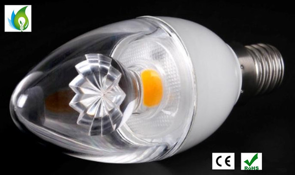 E12 E14 Epistar Candle Light 4W LED Candle Bulbs 100-240V Free shipping and 3 Years Warranty