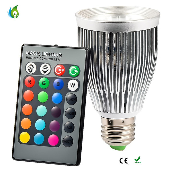 E27 GU10 E14 B22 10W LED Spotlights Bulbs Lights Lighting Wedding Decoration Lamps with Remote Control