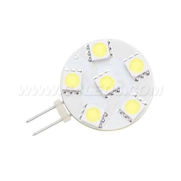 Free Shipment! Dimmable LED G4 Light 6leds 5050SMD Wide Volt 12VDC and AC/DC10-30V White Warm White 1W Epister Round BoardYachts Boats Ships