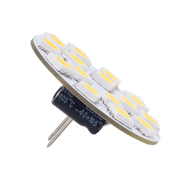 15 LED G4 Light Round Board SMD 5050 Wide voltage AC/DC10-30V Back Pin White Commercial Engineering