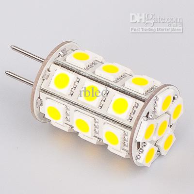 Free Ship! Dimmable LED G6.35 Lamp Lighting 12VAC/12VDC/24VDC 27led 5060 SMD White Warm White 10pcs/lot