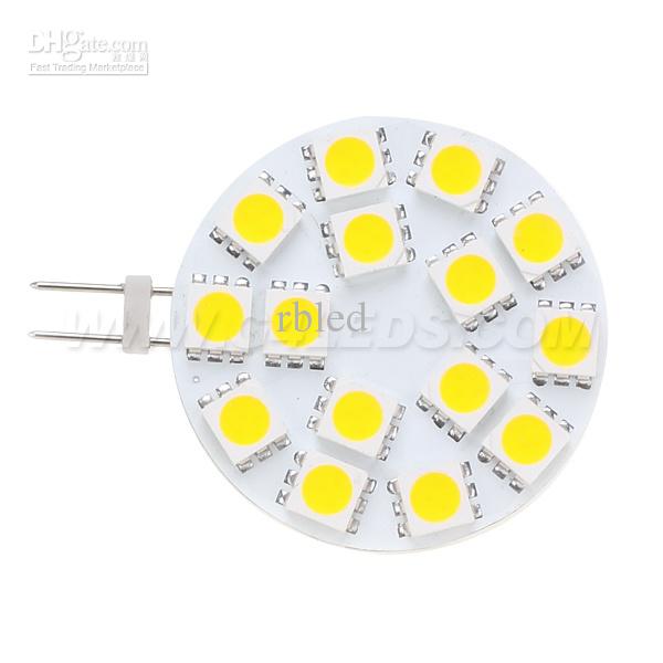 Free Shipment ! 15 LED G4 Light Round Board SMD 5050 Wide voltage AC/DC10-30V White Warm White