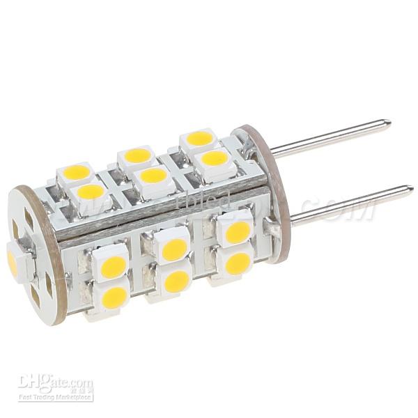 Free Shipment Dimmable G4 Led Light 25led 3528 SMD 12VDC/12VAC/24VAC Bi-pins White Warm White Corn Bulb Camper Car Ship Bulb Lamp