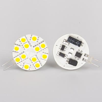 Free Shipment! G4LED Lamp(wide volt AC/DC10-30V) 12led 5050 SMD Warm White Marine Camper Carts 20pcs/lot