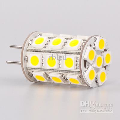 G6.35 LED Lighting Bulb Lamp Wide Volt DC10-30V/AC8-20V 27led 5050 SMD 4W Super Bright 20pcs/lot