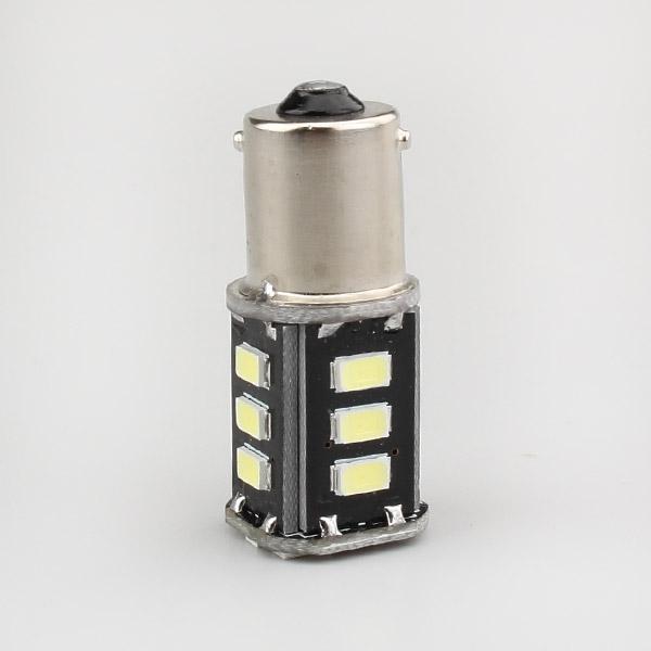 Free Shipment 1156 LED lamp P21W BA15S 12VDC 18LED 5630SMD Light White Warm White Corn bulb 650LM 5W 4pcs/lot