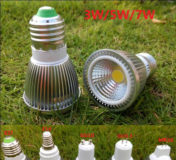 3W 5W 7W LED Spot Light Bulb E27 GU10 MR16 E14 Lighting Bulbs Lampada Warm white Natural white Cool white for Indoor Lights Decoration DHL