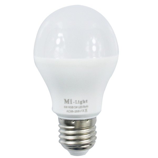 Mi Light 2.4G AC86-265V E27 6W Wifi RGB / RGBW LED Smart Light Bulb Wireless Brightness color Temperature Dimmable LED Bulb