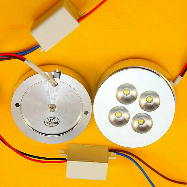 Free Shipping 2 years warranty LED built-in constant current LED driver aluminum shell AC85-265V 4W LED puck light for cabinet