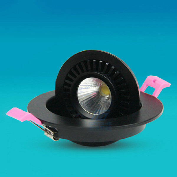 Free Shipping 360 degree Rotating adjustable 10W Dimmable LED downlight COB LED recessed ceiling lampada luces AC85V-265V