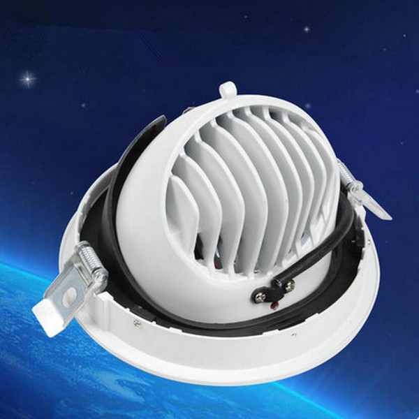 Rotate 360 degrees Dimmable Recessed LED Downlight COB 20W 30W LED Spot light LED Ceiling lamp AC 110V 220V Free shipping