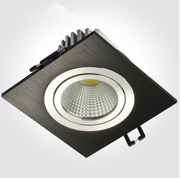 2015 New Recessed Downlight COB LED Square 10W Dimmable square LED Down Lights AC 85-265V DHL Free Shipping