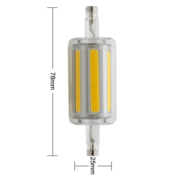 R7S led 78mm COB LED r7s bulb 6W 600LM non-dimmable AC85-265V J double-ended 70W R7S J78 halogen bulb replacement