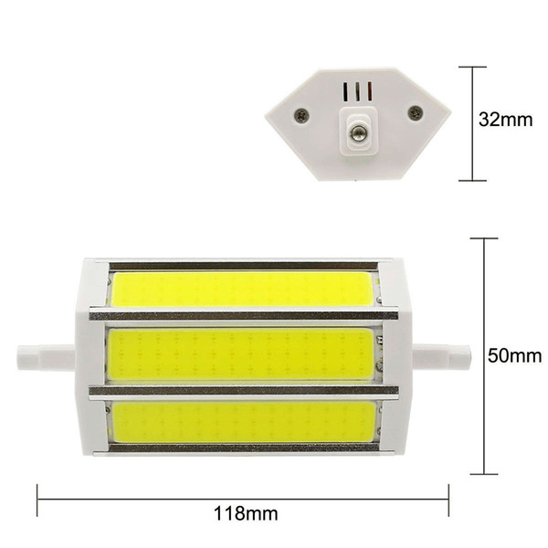 R7S 118mm COB LED Bulb R7S 10W / 800LM - Non-dimmable - AC85-265V J Double 80W R7S J118 Halogen Bulb Replacement