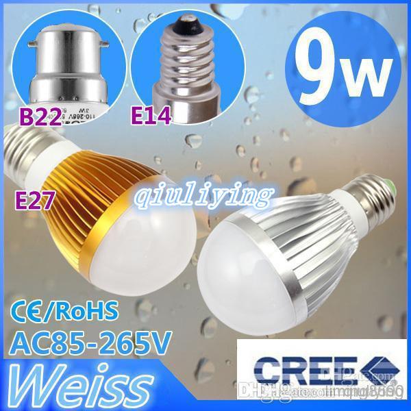 Free shipping High power CREE 9W Led globe Bulb 3x3W gu10 LED globe Light downlight Ball Lamp spot