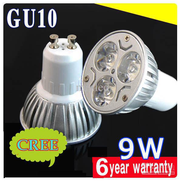 Retail High power CREE 9W 3x3W GU10 MR16 E27 Led Light Lamp Spotlight Led Bulb