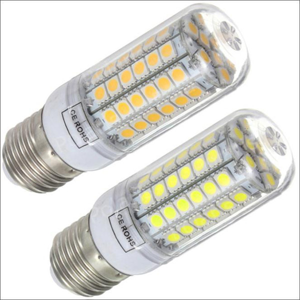 5pcs/lot new arrival SMD 5050 15W E27 LED corn bulb lamp 69LED 5050 Warm white / white E27 5050SMD led lighting free shipping