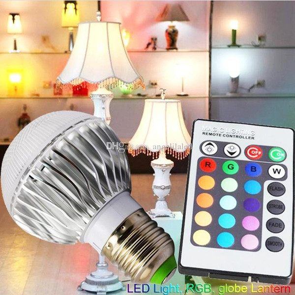 E27 5W Dimmable RGB LED Light Color Changing Bulb Lighting with IR Remote Control for Children