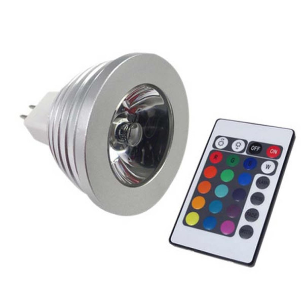 Energy Saving 5W RGB GU10 E27 MR16 E14 LED Bulb Lamp Spot light 16 Colors changing Memory Function Spotlight + IR Remote control