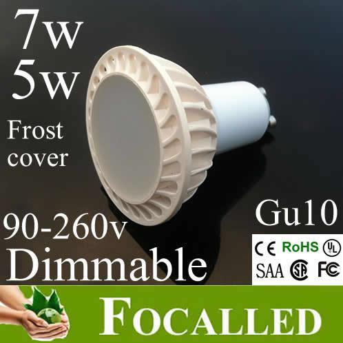 Aluminum Led Bulb 5w 7w Gu10 Mr16 Led Lamp Frost Cover warm cold white 3000k 4500k Led Spotlight 650lm replace 60w halogen 120 Beam Angle