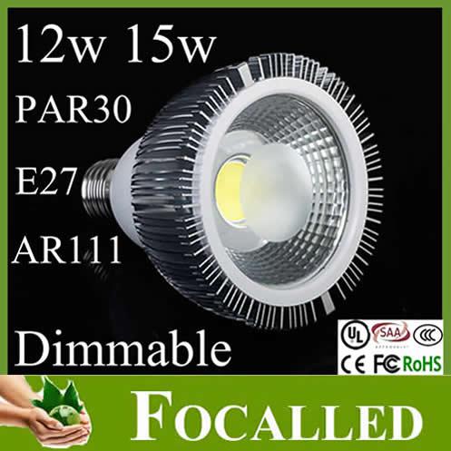 Brand Quality 12W 15w COB LED Light Par30 Dimmable E27 Spotlight Par30 Led Lamp Led Bulb Warm / Natural / Cold White 4500k 85V-265V CE UL