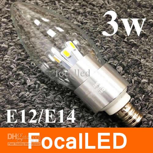 3w E12/ E14/ E27 dimmable led Candle Light Bulb Lamp Warm / Cool White 2700K 3500K 110v 220v CE ROHS