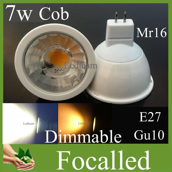 20% off Cob Led Bulb Lamp 7w Gu10 Mr16 E27 Dimmable Led Spot Light 12v 110-240v warm / cool White Natural White 4500K 120 beam angle