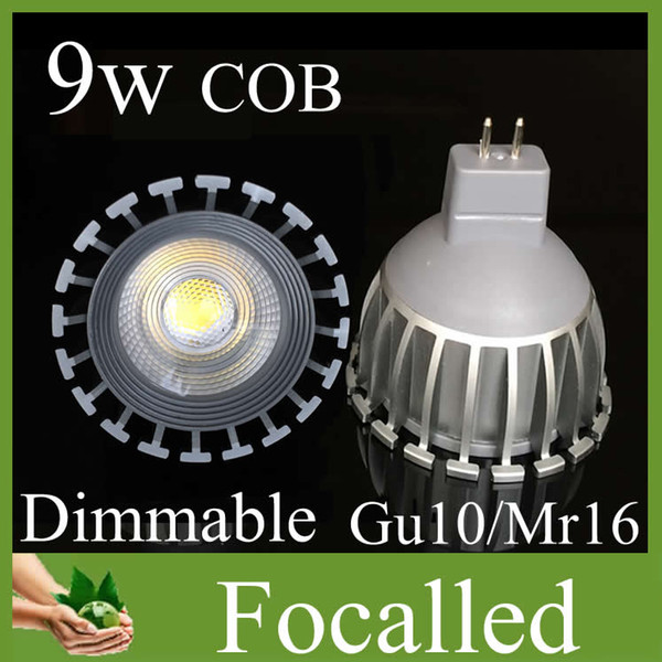 High Power CREE Led Spotlight Cob 9w Gu10 Mr16 E27 Dimmable Led Lamp Bulb Ceiling Lights 650lm 120 beam angle warm / cool white 12v 85-265v