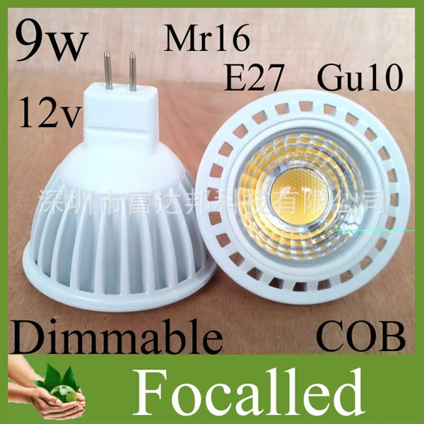 new style led Lamp 9w Gu10 E27 Mr16 Dimmable Cob led bulbs spotlight 550lm 60 beam angle warm cold white 110-240v 12v 3 year warranty