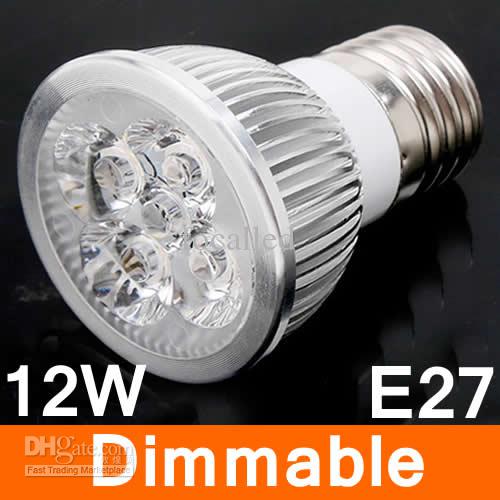 SUPER Bright CREE 12W 4x3W Dimmable E27 Led Light Lamp Spotlight led bulb warm white 3000k CE ROHS 110V-240V energy saving Spotlight bulbs