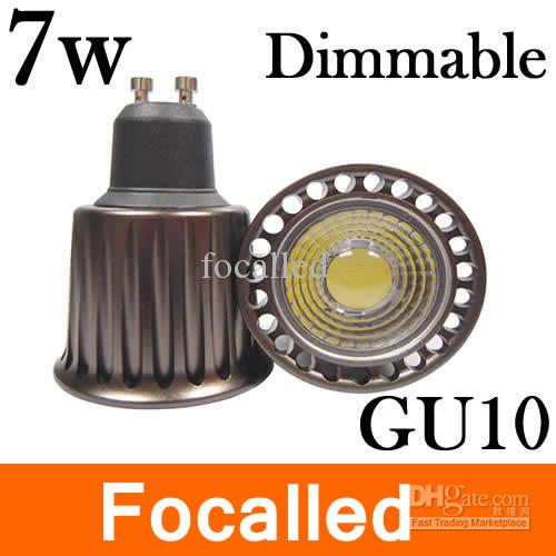 hot sale gu10 dimmable cob led spotlight bulb lamp 7w cob led warm /pure white 3500k 110v 220v