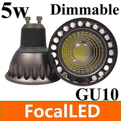 20pes lot High Power dimmable 5W 500lm gu10 cob Led Spotlight bulb lamp Light 85-265V Warm / cool White 2700K 5500k