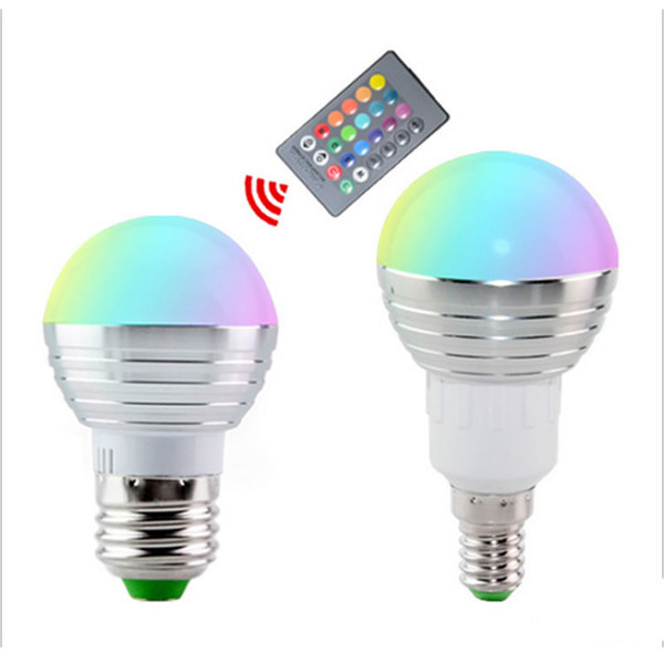 Christmas Lighting E27 E14 GU10 5W RGB LED Lamp AC110V 220V 16 Color Change RGB Bulb Light Lamp With Remote Control 450LM