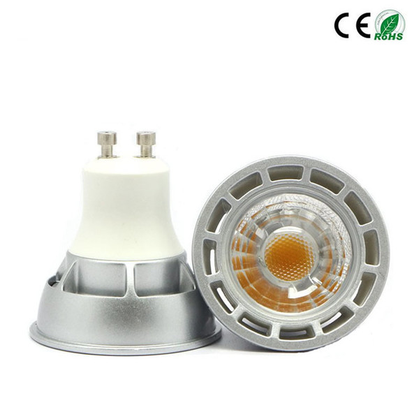 10pcs/Lot COB GU10 5W 7W Dimmable MR16 12V LED Spotlight bulb Warm / Cool white E27 LED lamp 60 beam angle LED light