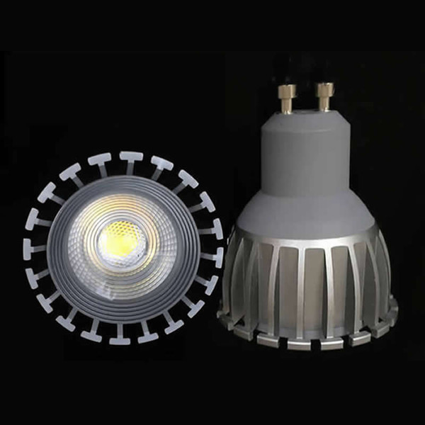 Dimmable led Spotlight 7w gu10 mr16 COB led bulbs lamp light 600lm 110V 220V 12V Warm/Cool White 60 Angle CRI 85 CE&ROHS