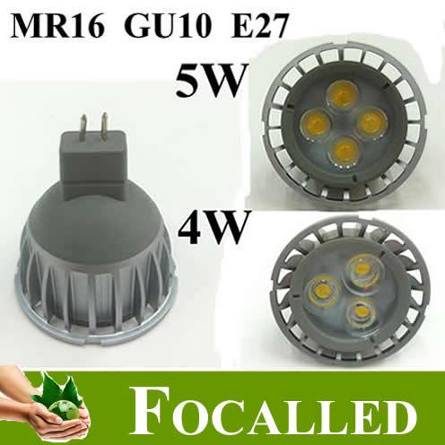 30pcs/lot 4W 5W mr16 e27 GU10 AC85~265V 12v White/Warm white LED Bulb Light Spot Light LED Light Lamp warm / nuaure white free shipping