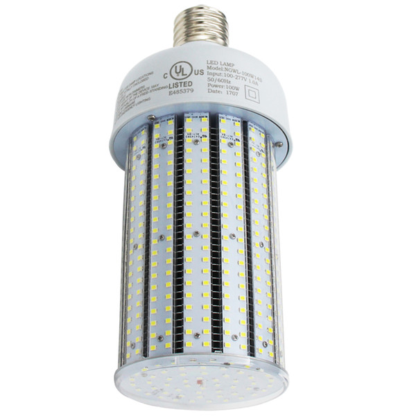 500W Halogen Replacement 100W PC Cover LED Corn Light E39 E40 Parking Lot Street Lamp Bulb Daylight 5000K