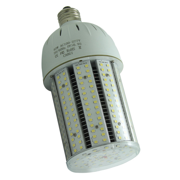 40W Daylight LED Corn Light Bulb E26 E39 Base 6000K 5400Lm Metal Halide LED Corn Bulb Replacement for Garage Street Lamp Post Lighting